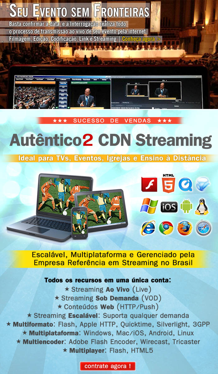Acesse neste gr�fico os destaques no site da Interroga��o Digital - O Streaming para o Brasil!