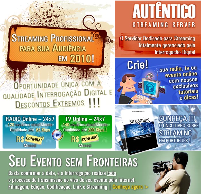 Acesse neste gr�fico os destaques no site da Interroga��o Digital - O Streaming para o Brasil!